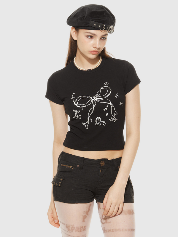 Bow Print T-Shirt