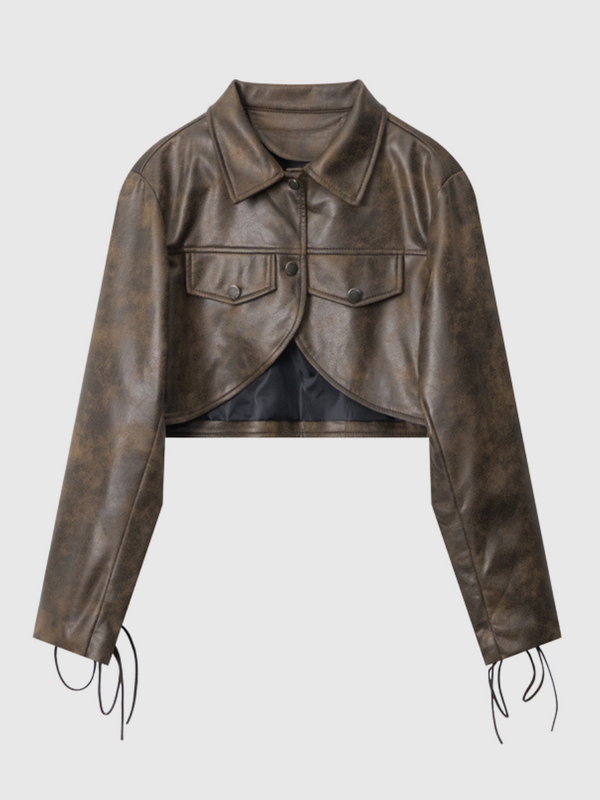 Camo Suede Faux Leather Jacket