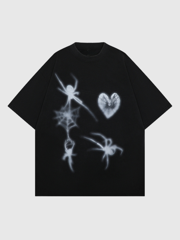 Heart Pullover Round Neck T-Shirt