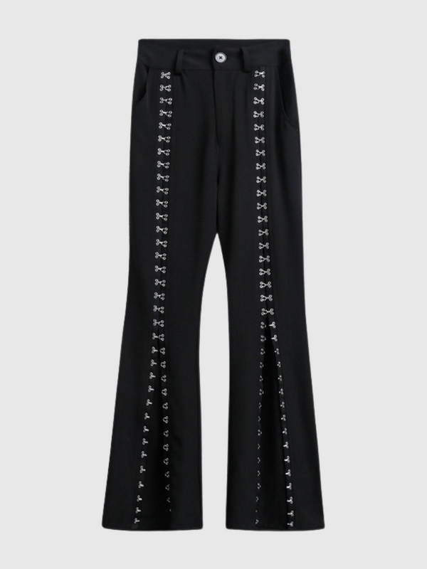 Hook And Eye Flare Pants