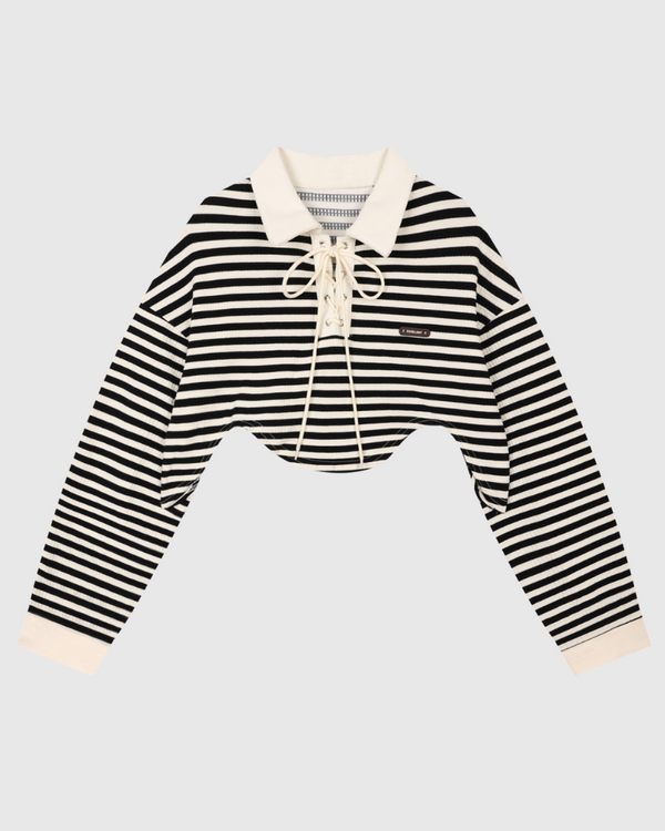 Irregular Striped Sweatshirt