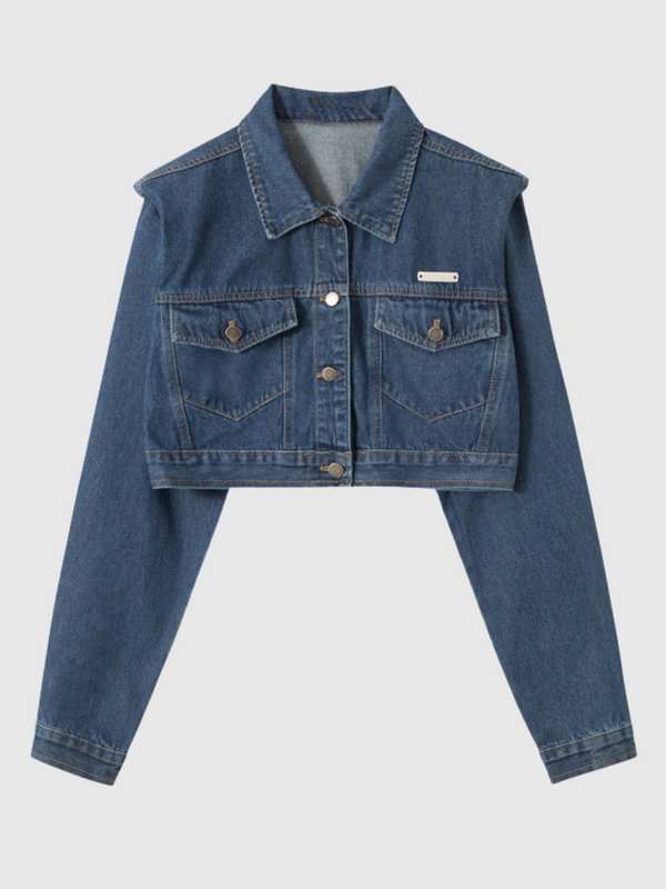 Shoulder Pads Denim Jacket