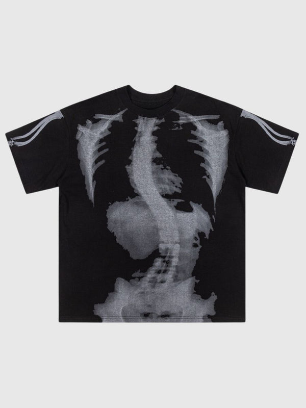 Skeleton Skull Print T-Shirt