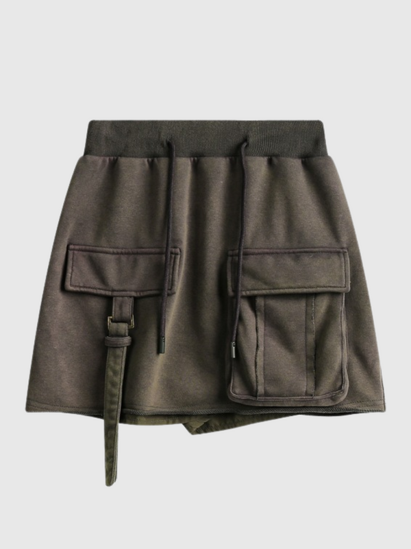 Utility Pocket Casual Mini Cargo Skirt